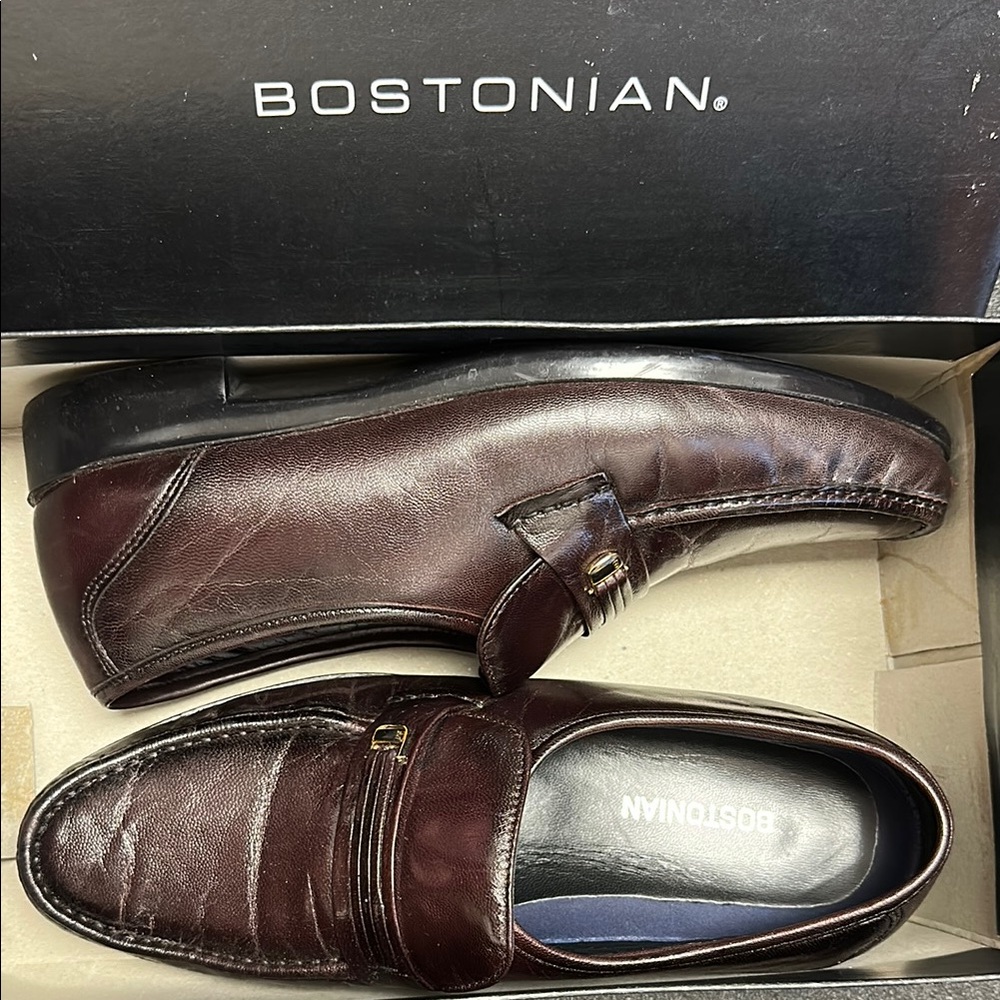 Bostonian Brown Leather Slip-On Loafers